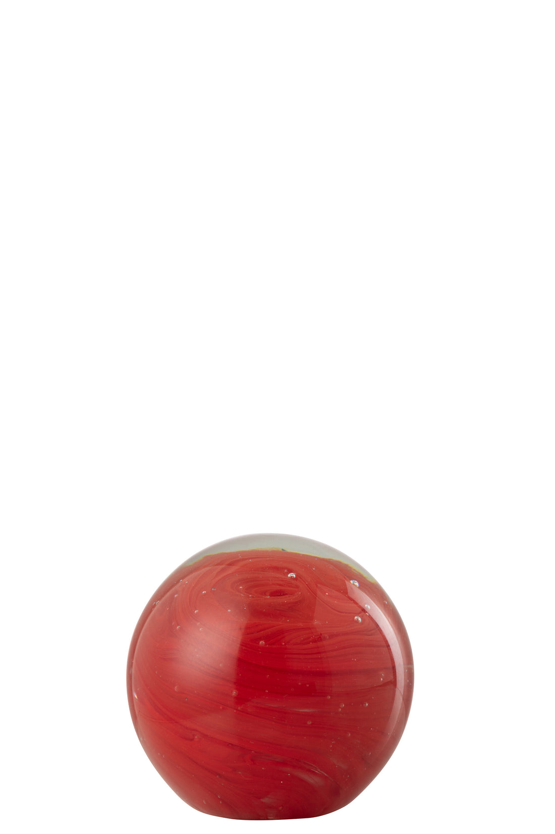Papiergewicht Twister Ronde Glas Rood Klein