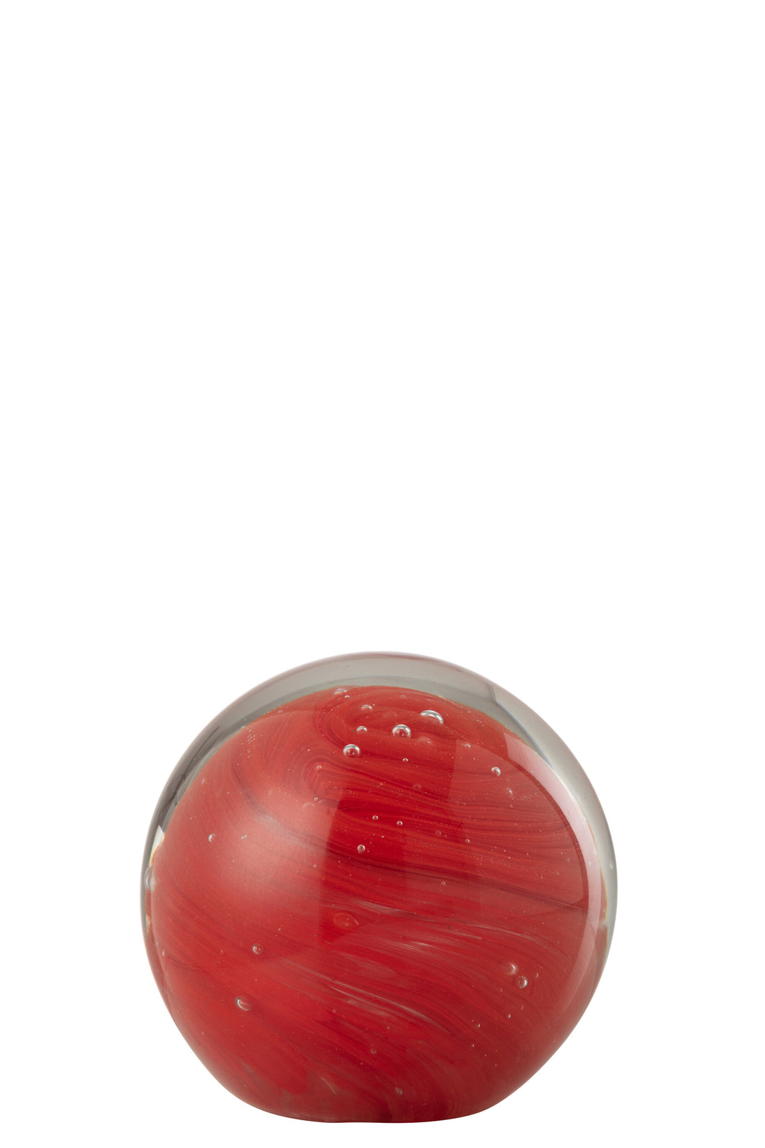 Papiergewicht Twister Ronde Glas Rood Medium