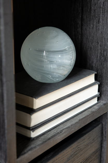 Papiergewicht Twister Ronde Glas Wit Middelgroot
