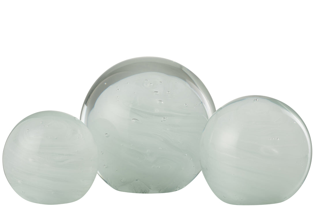 Papiergewicht Twister Roundglass Wit Groot