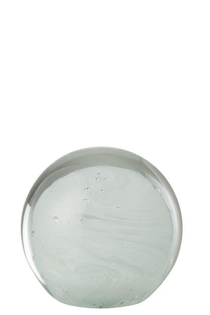 Papiergewicht Twister Roundglass Wit Groot