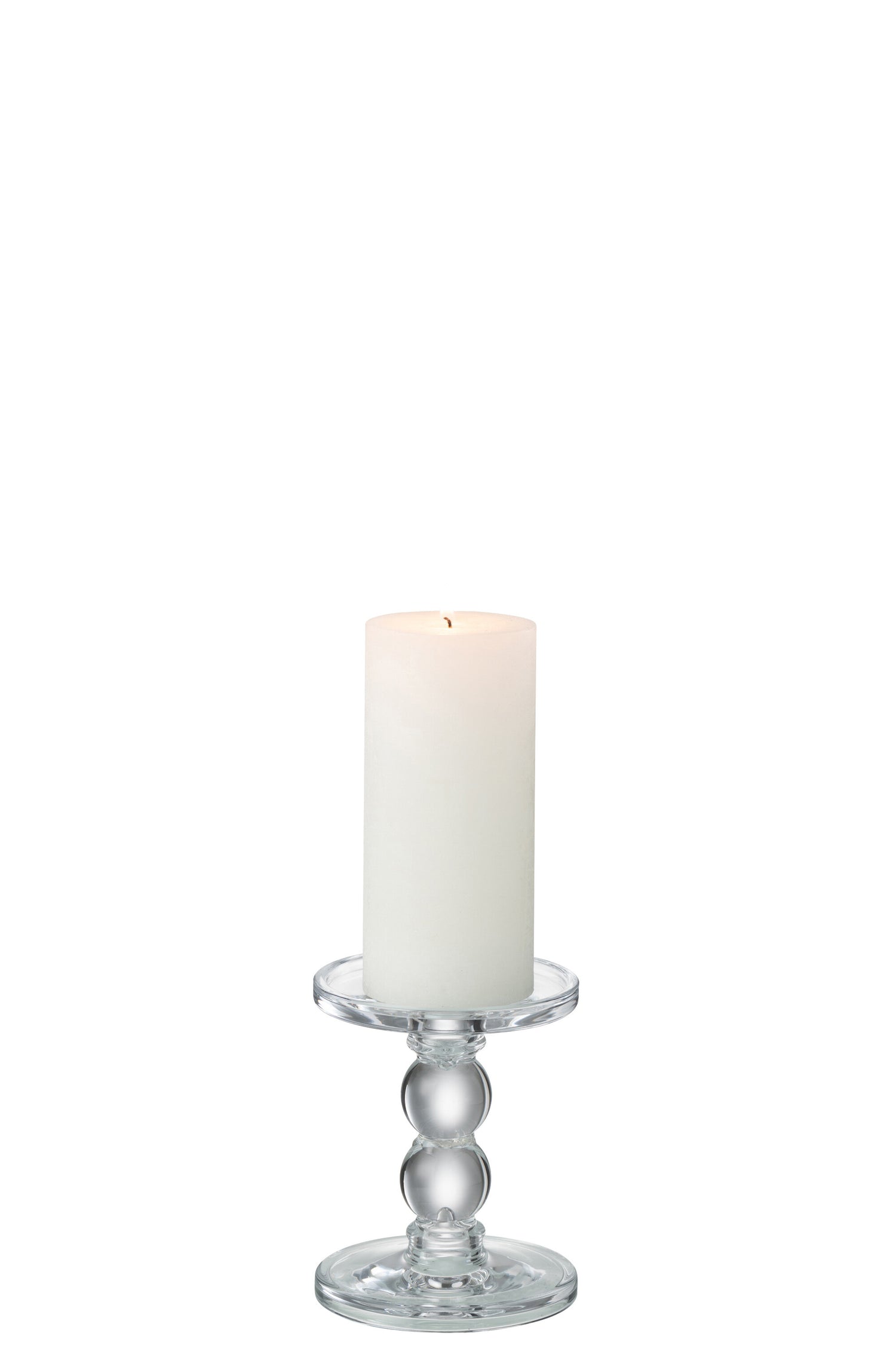 Kaarsenhouder Druppels Glas Transparant Klein