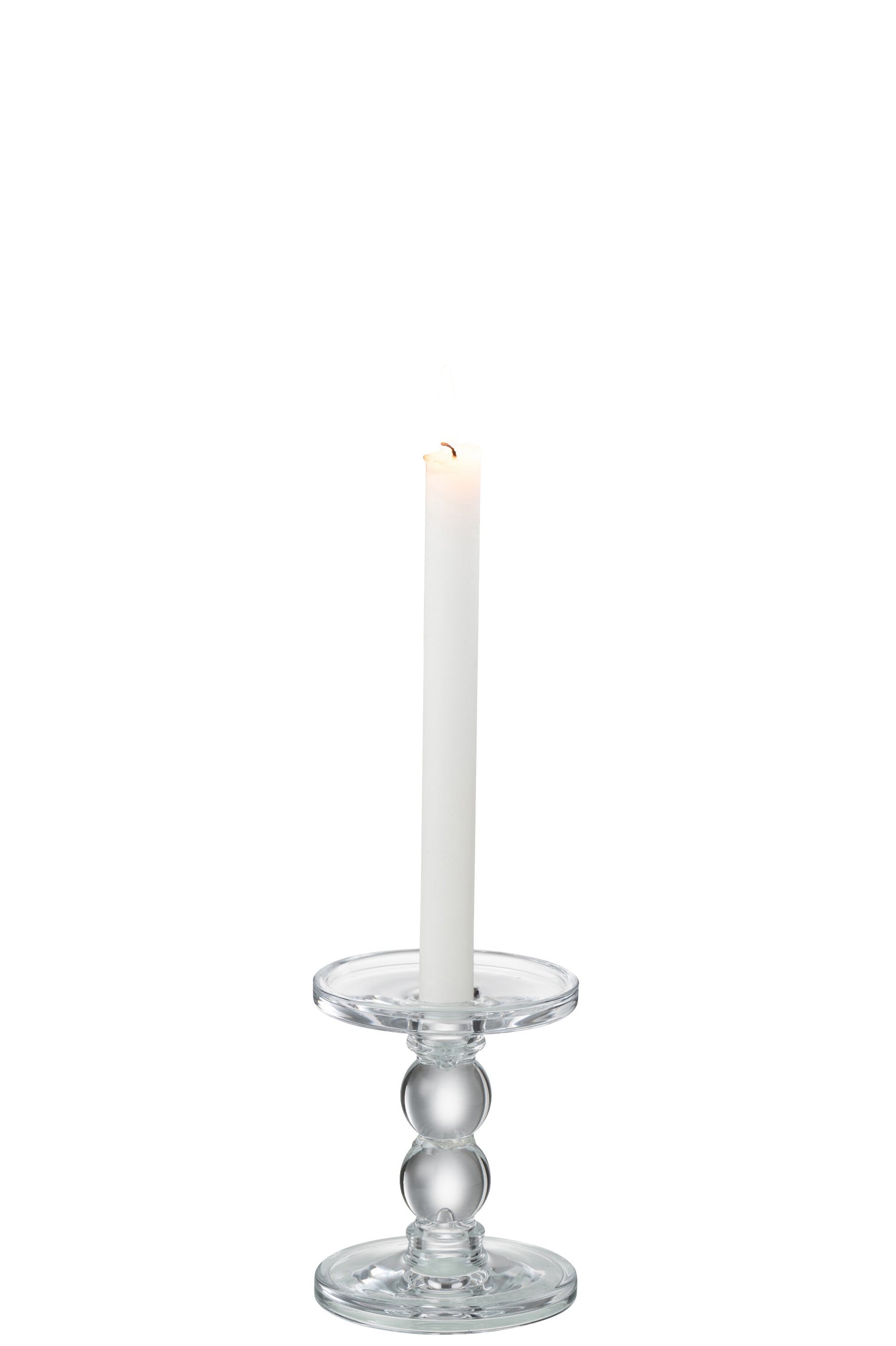 Kaarsenhouder Druppels Glas Transparant Klein