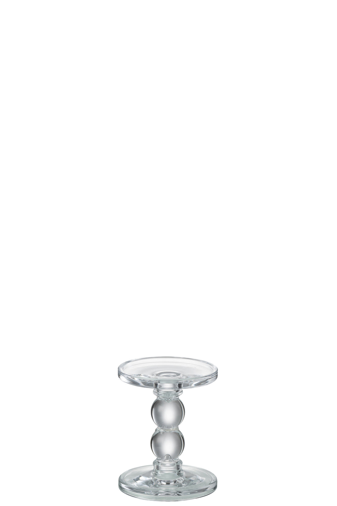 Kaarsenhouder Druppels Glas Transparant Klein