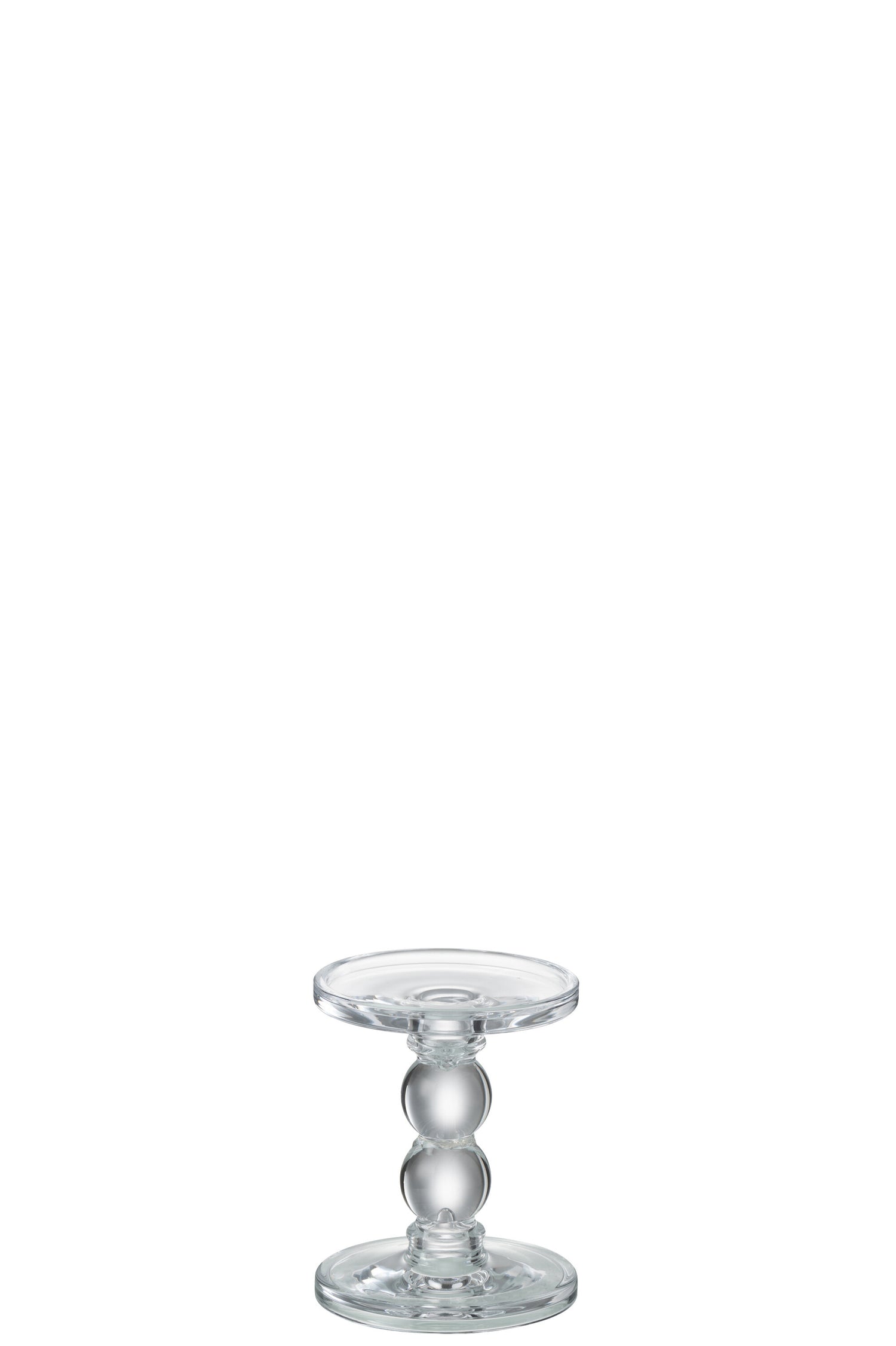 Kaarsenhouder Druppels Glas Transparant Klein