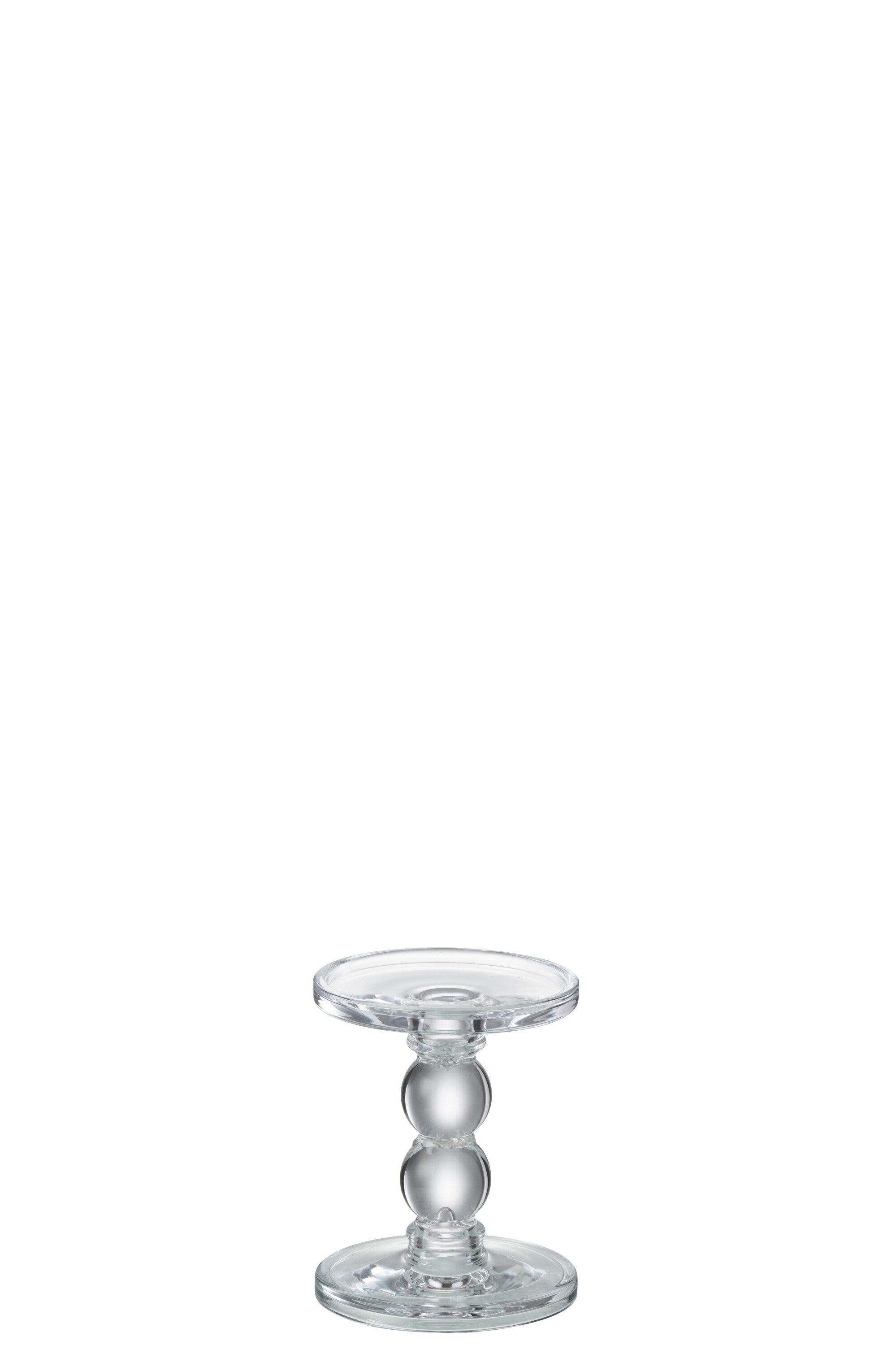 Kaarsenhouder Druppels Glas Transparant Klein