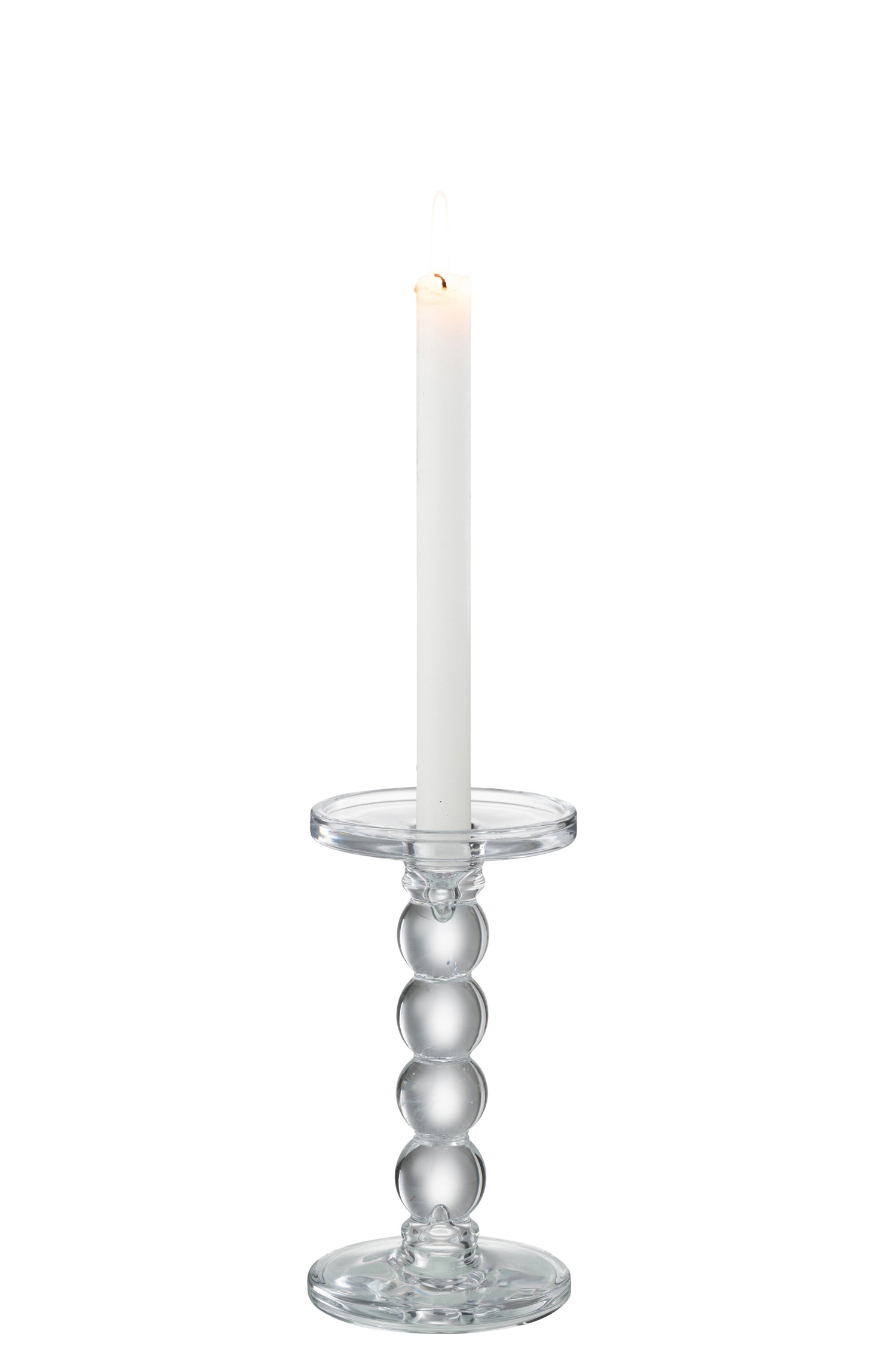 Kaarsenhouder Druppels Glas Transparant Medium