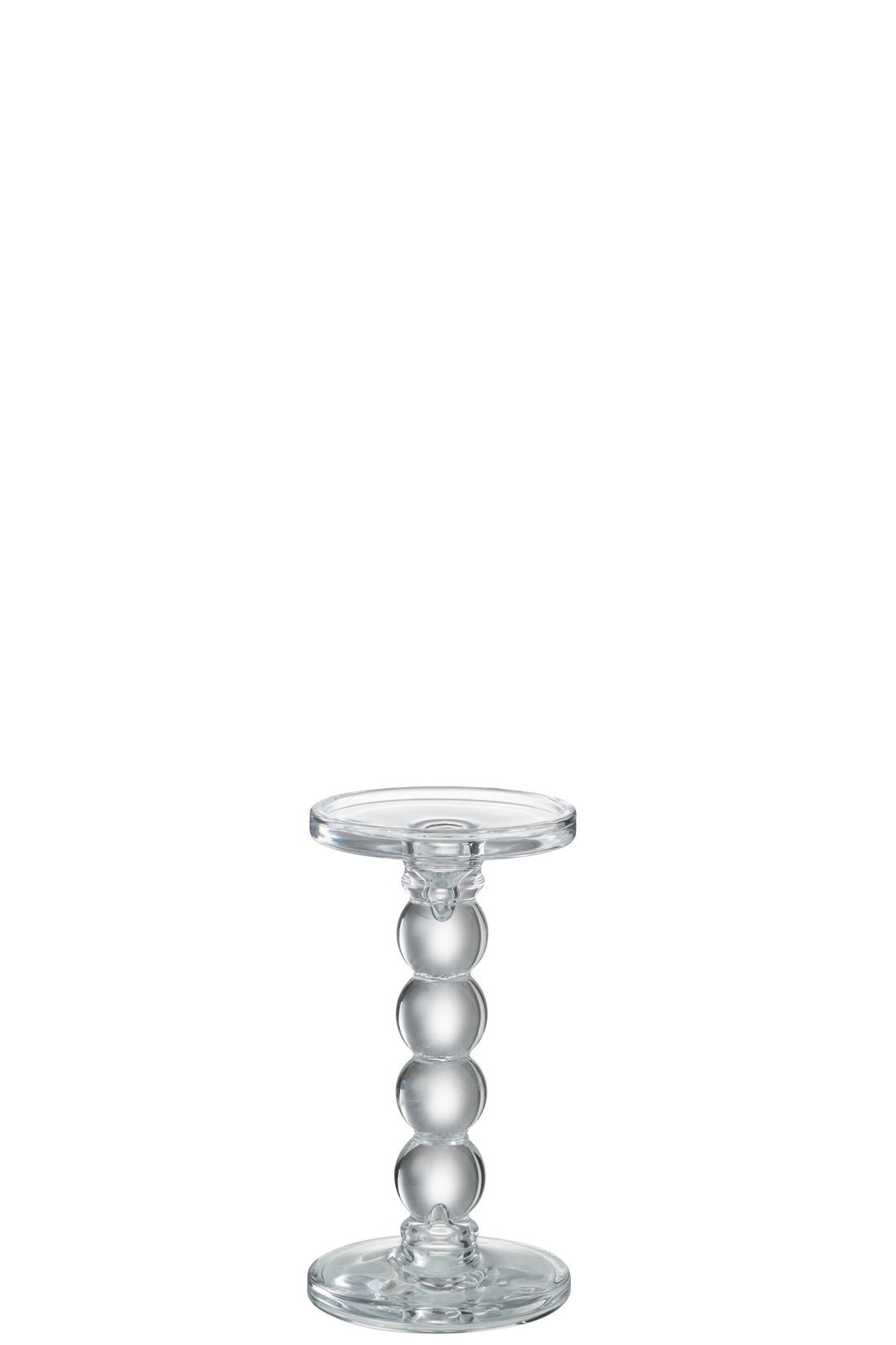 Kaarsenhouder Druppels Glas Transparant Medium