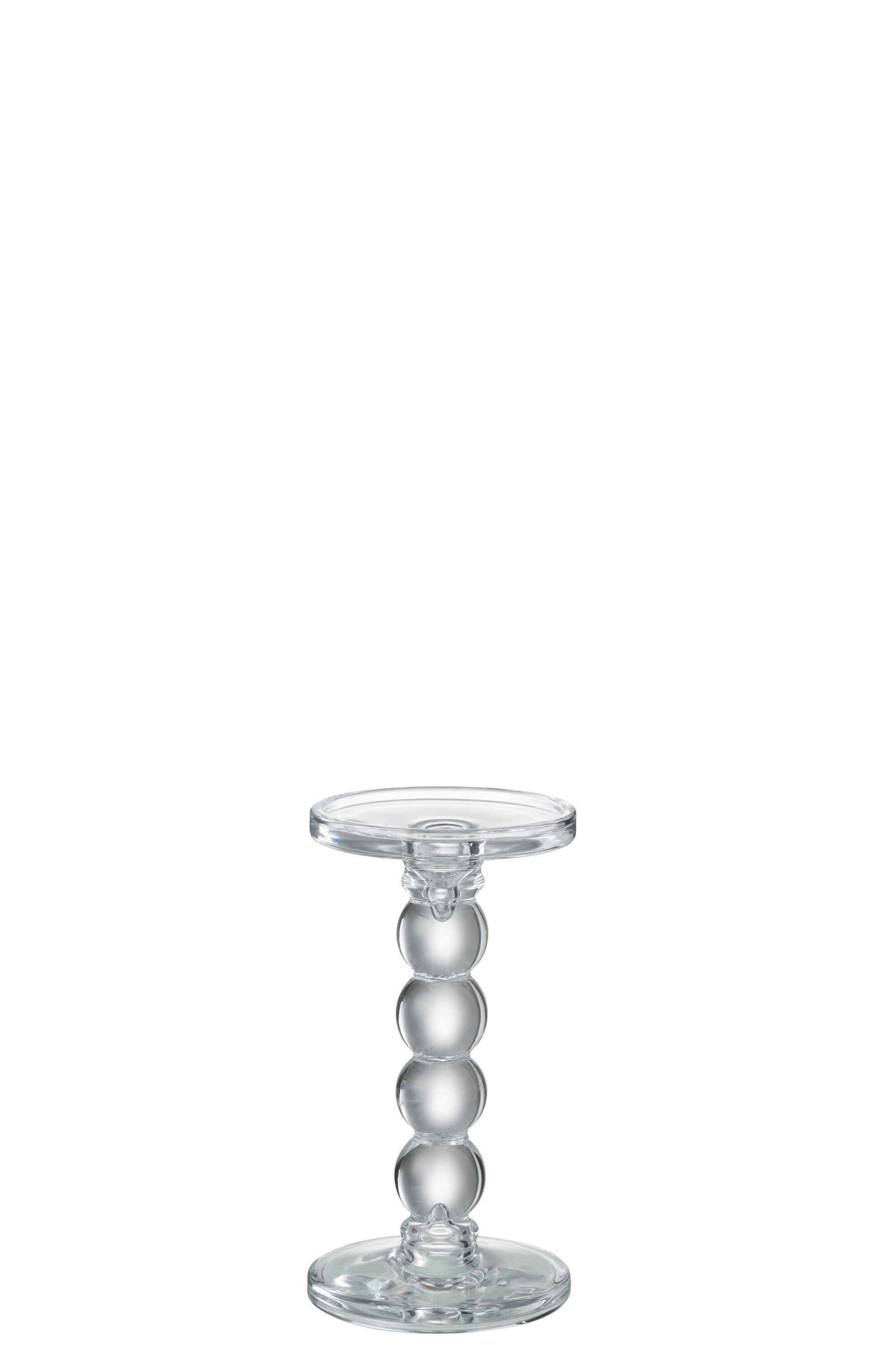 Kaarsenhouder Druppels Glas Transparant Medium