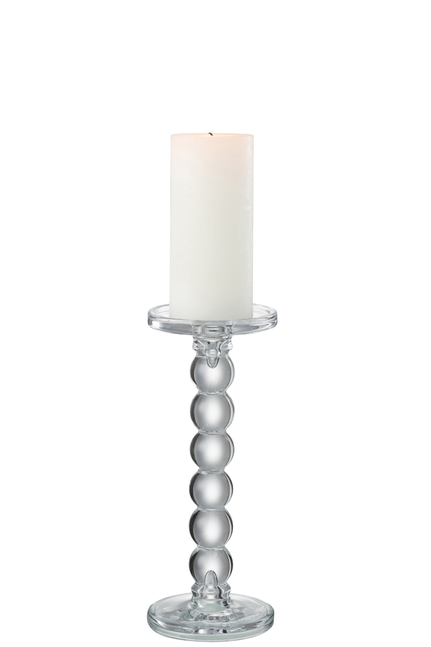 Kaarsenhouder Druppels Glas Transparant Groot