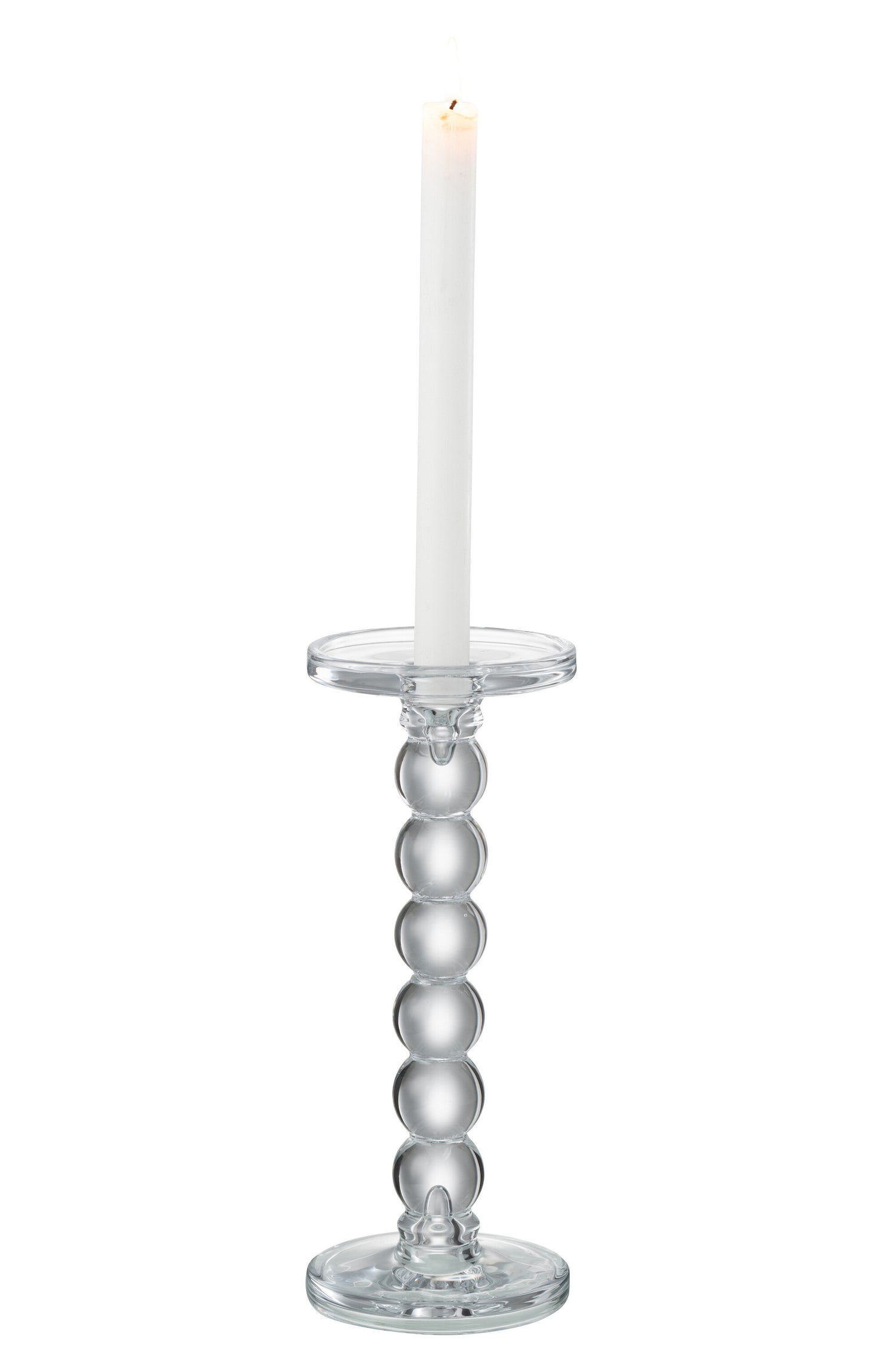 Kaarsenhouder Druppels Glas Transparant Groot