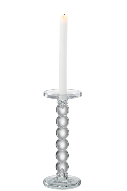 Kaarsenhouder Druppels Glas Transparant Groot