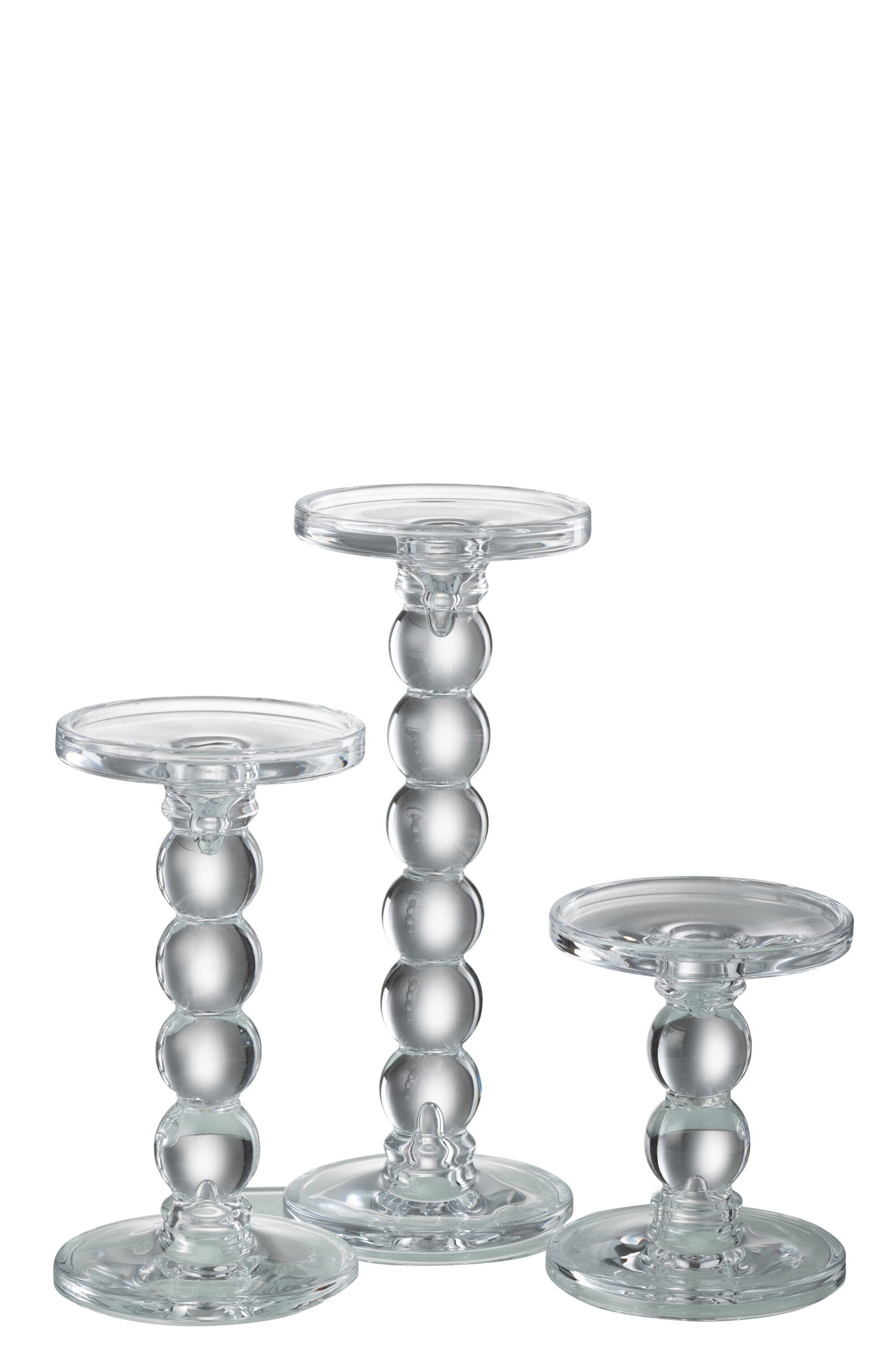 Kaarsenhouder Druppels Glas Transparant Groot