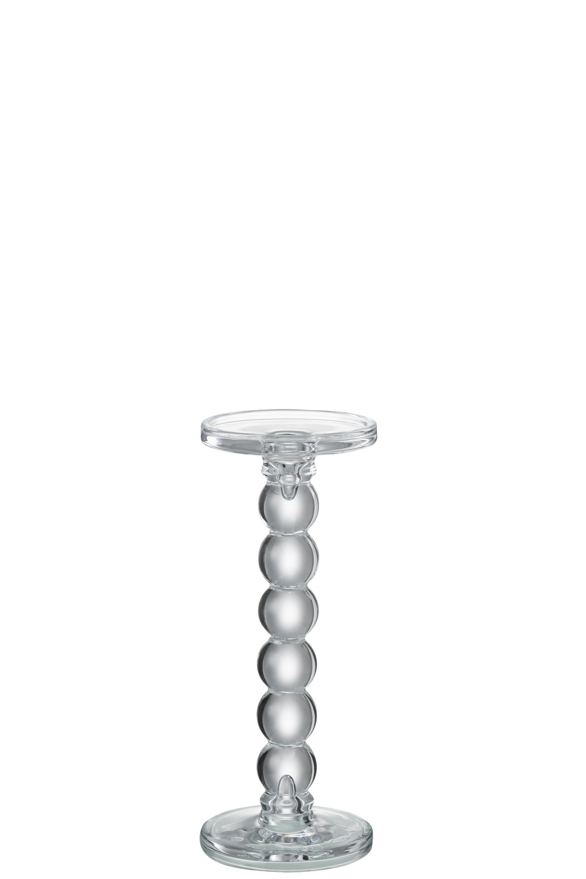 Kaarsenhouder Druppels Glas Transparant Groot