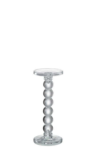 Kaarsenhouder Druppels Glas Transparant Groot
