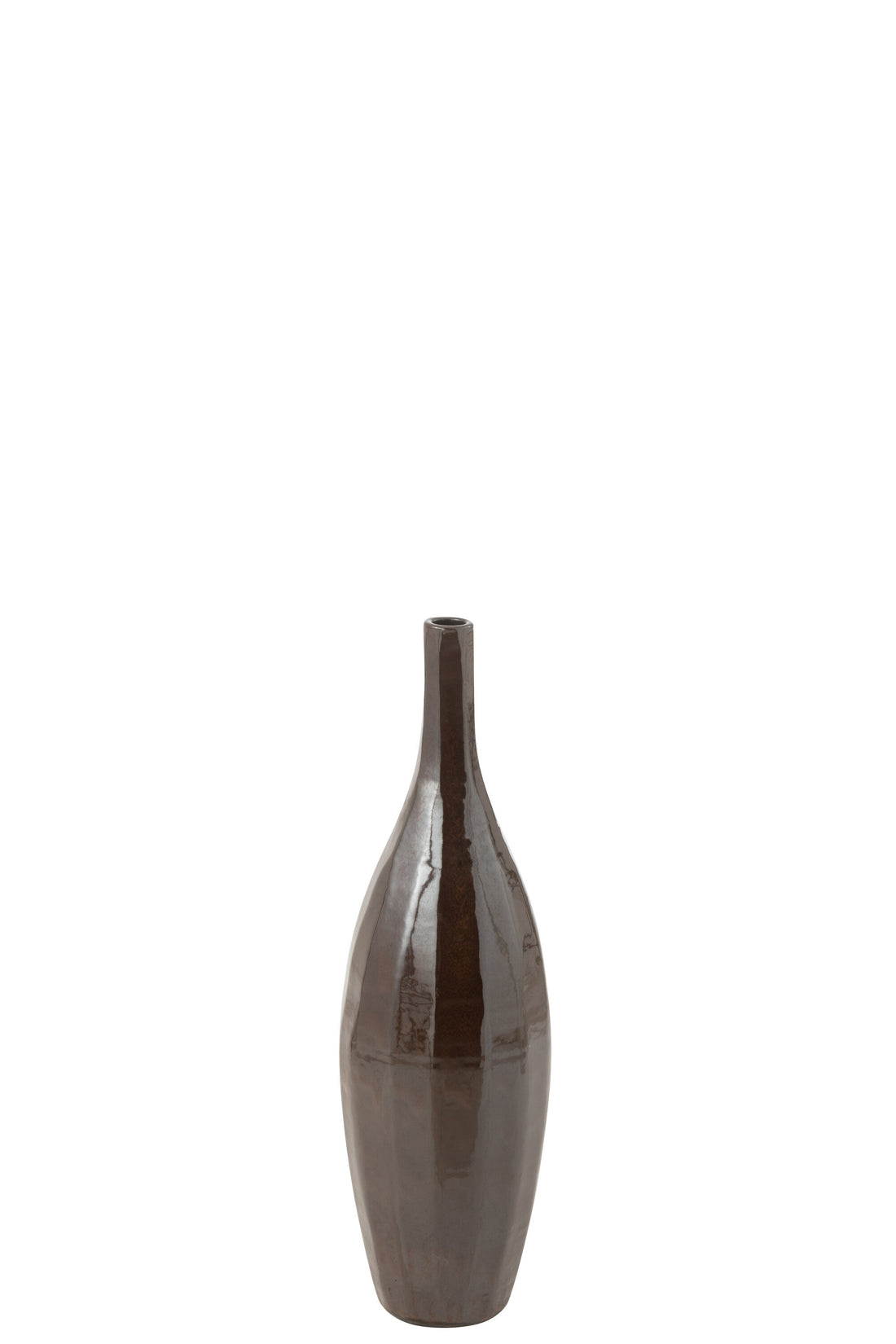 J-Line Vaas Fles Terra Blinkend Bruin Small