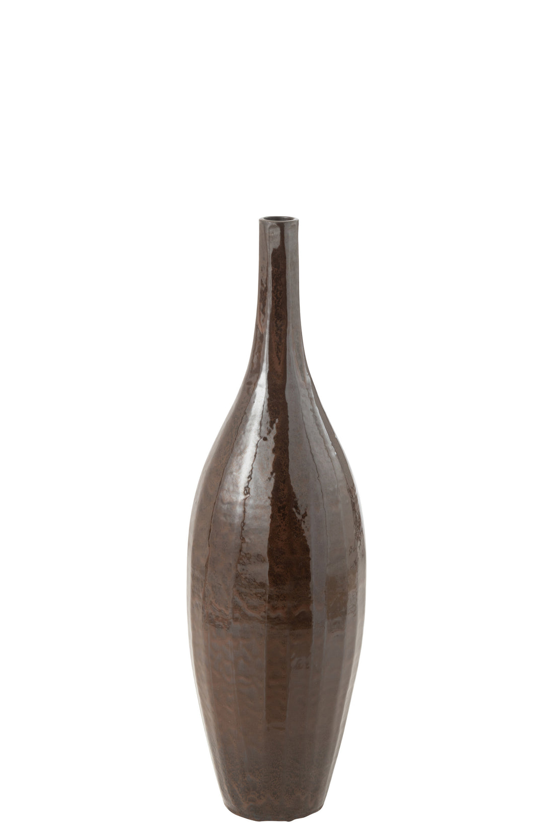 J-Line Vaas Fles Terra Blinkend Bruin Medium