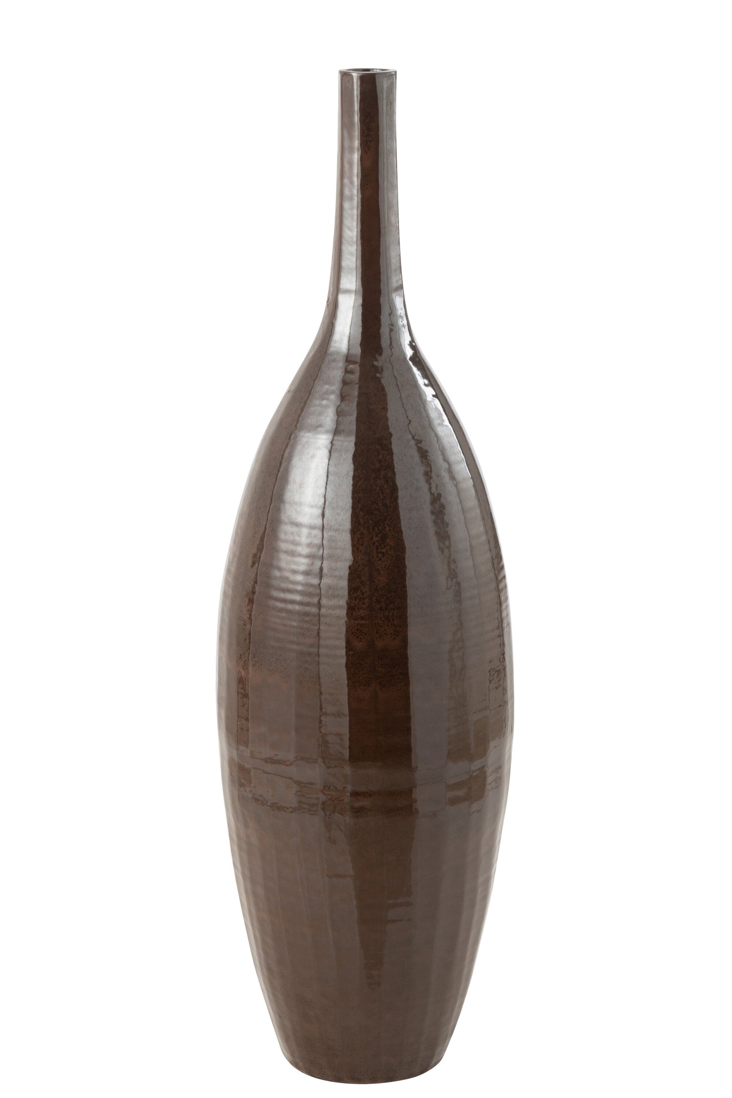 J-Line Vaas Fles Terra Blinkend Bruin Large