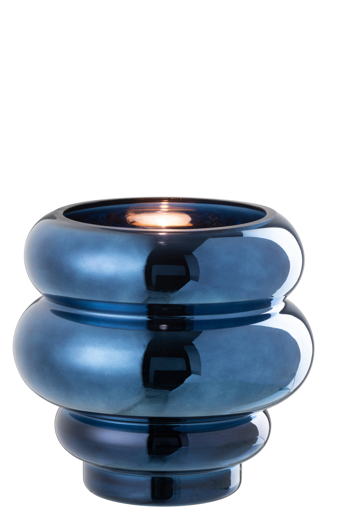 J-Line Theelichthouder/Vaas Cl - a Glas Blauw