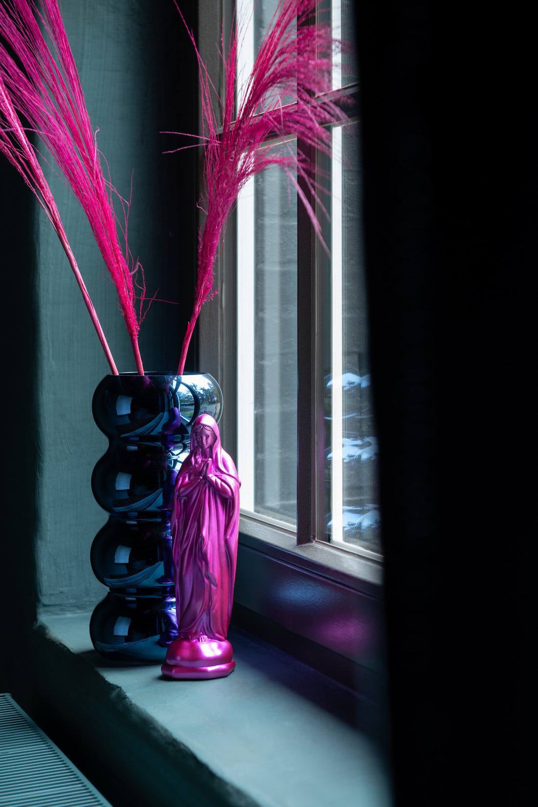 Vaas Rups Glas Blauw