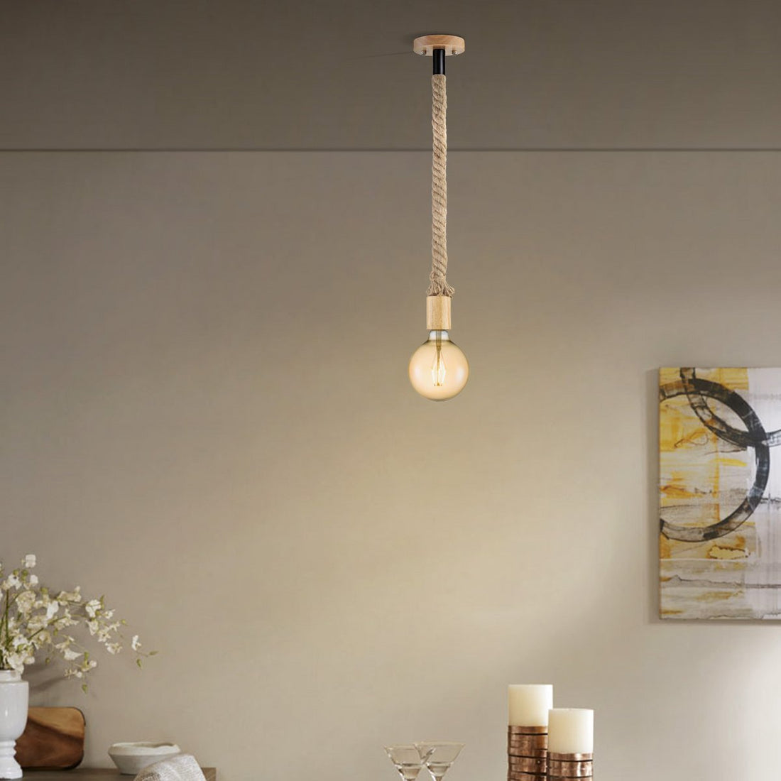 hanglamp Leonardo - G180 - dimbaar E27 amber