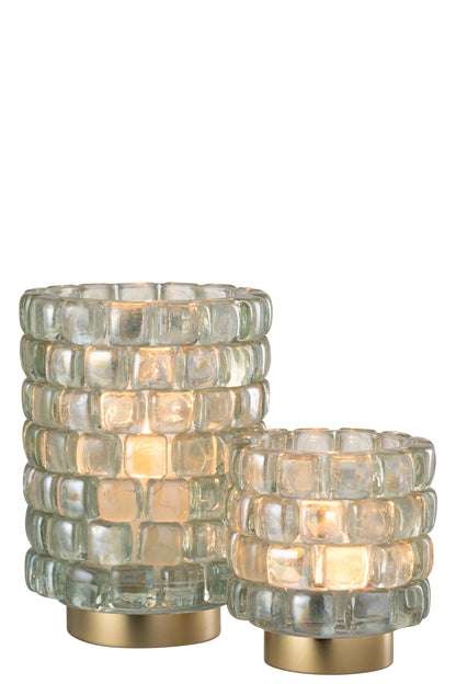 Orkaan Vierkante Mozaïekglas Transparant Groot