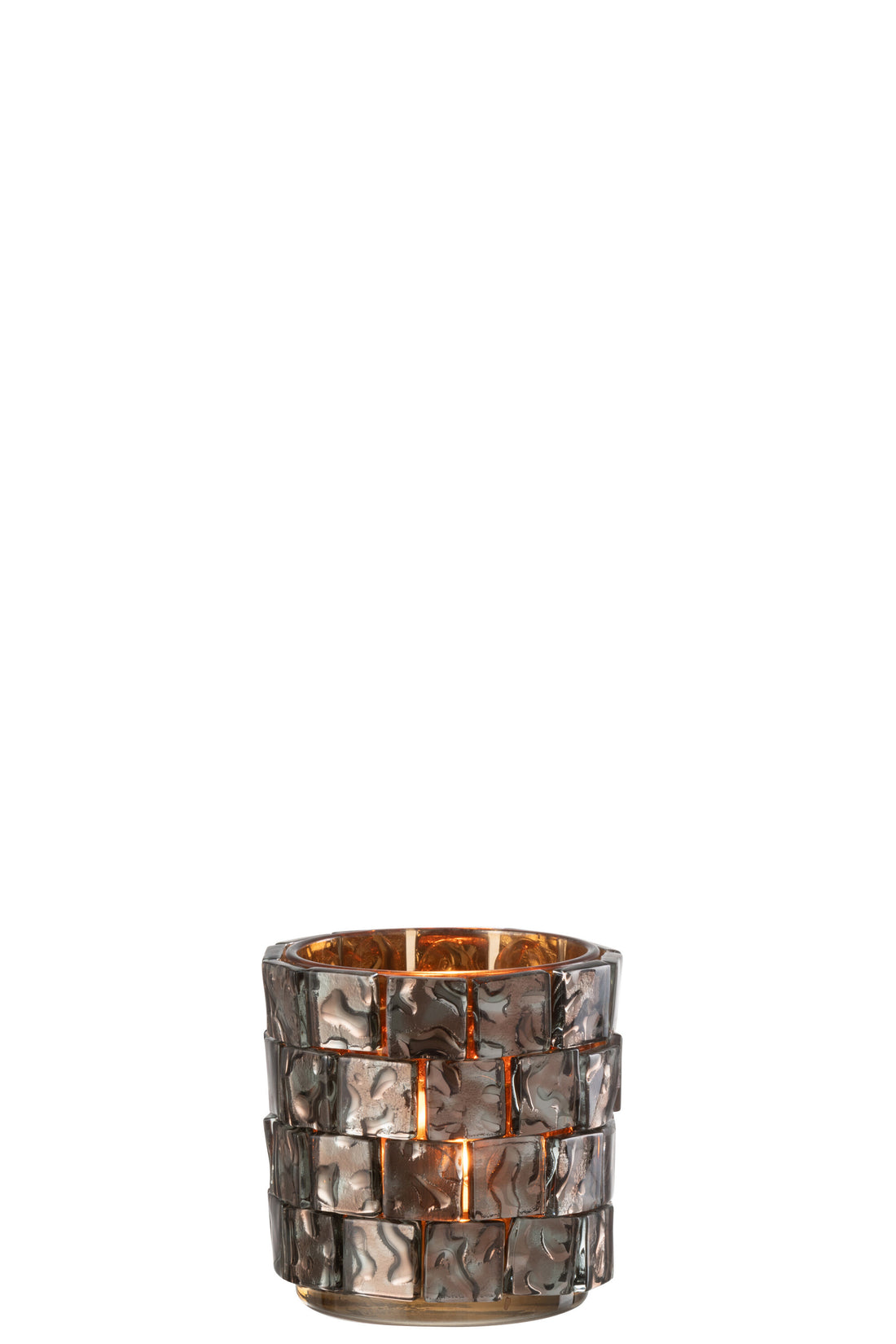 Orkaan Vierkante Mozaïekglas Bruin Groot