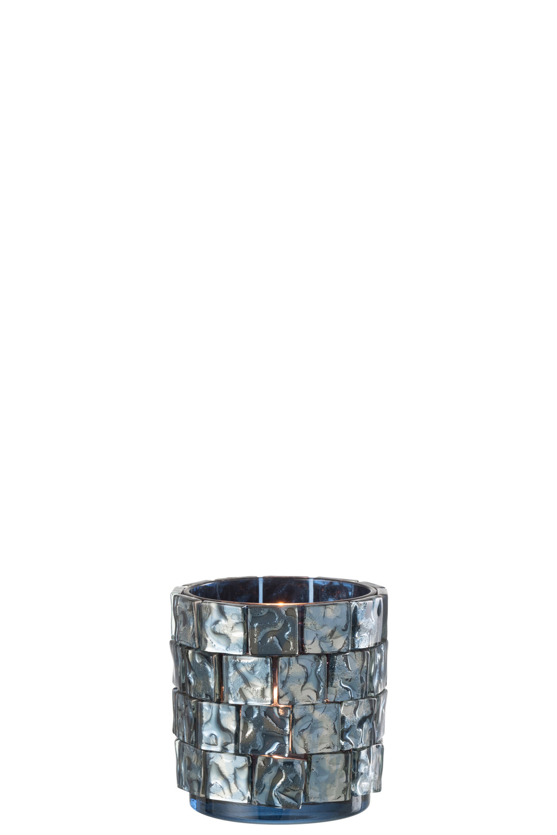 Orkaan Vierkante Mozaïekglas Donkerblauw Groot