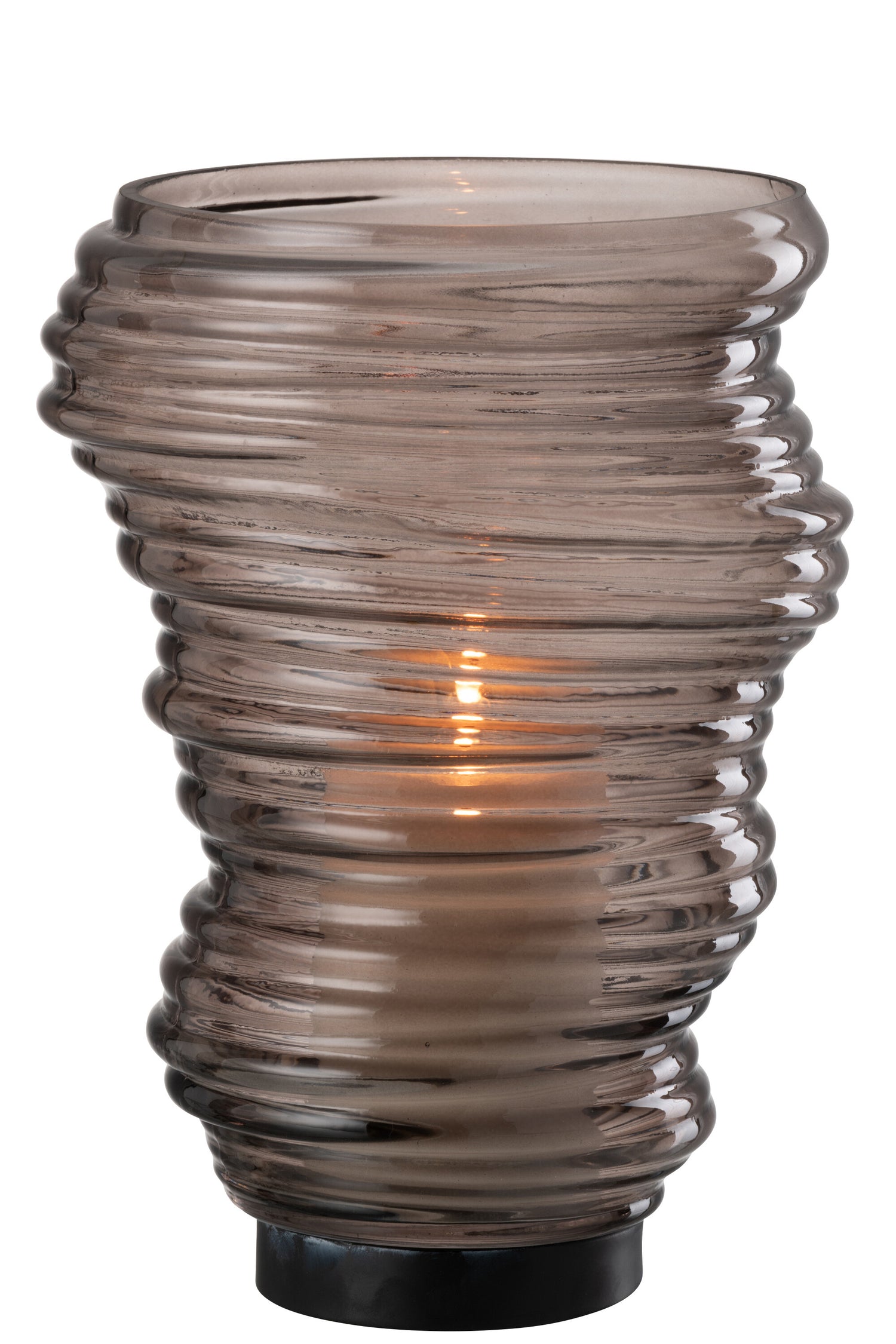 Vaas Tornado Glas Grijs Groot