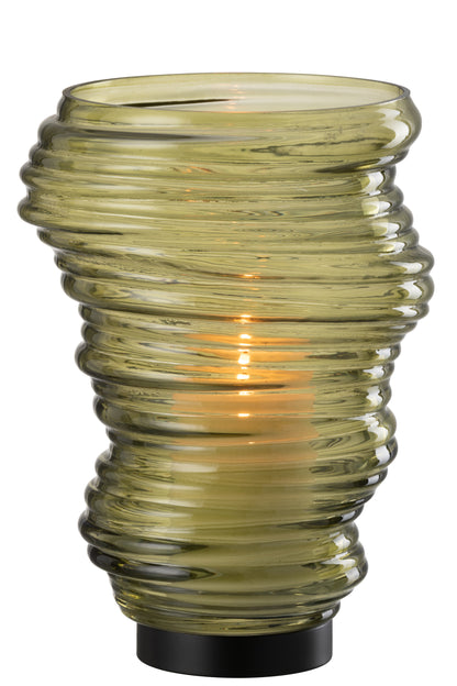 Vaas Tornado Glas Groen Groot