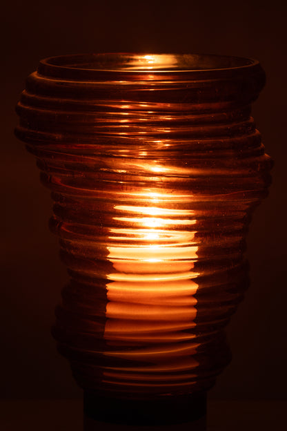Vaas Tornado Glas Bruin Groot