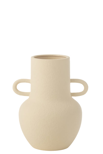 Vaas Kan 2 Handvatten Steengoed Beige Klein
