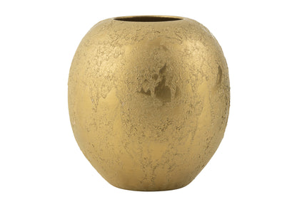 Vaas Bal Rond Keramiek Goud