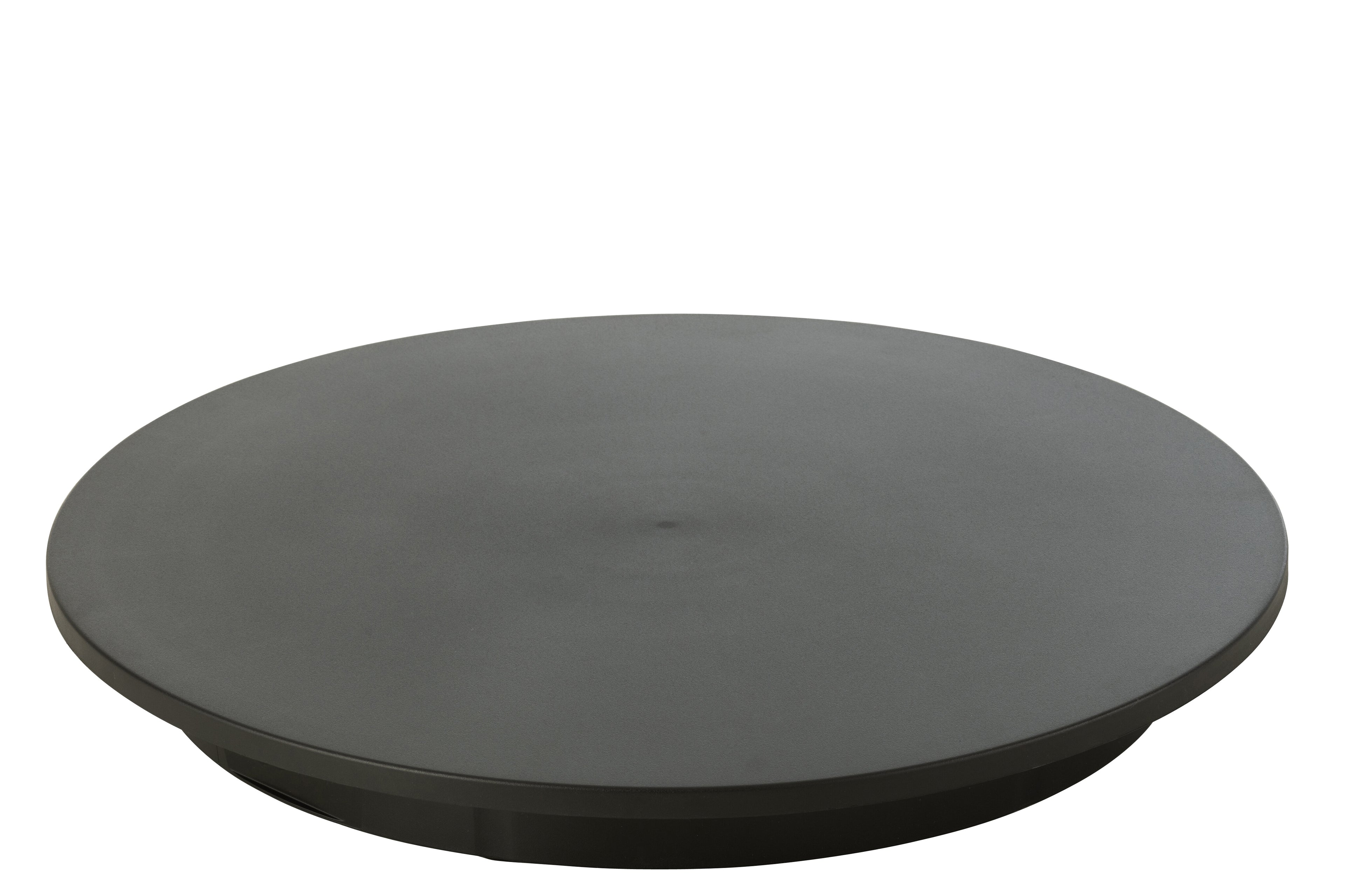 Draaibare basis rond 50 kg plastic zwart groot