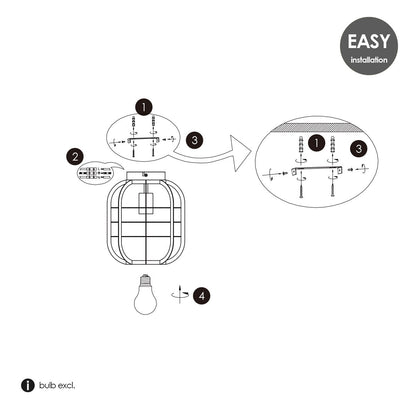 Moderne LED Plafondlamp Nero M - zwart