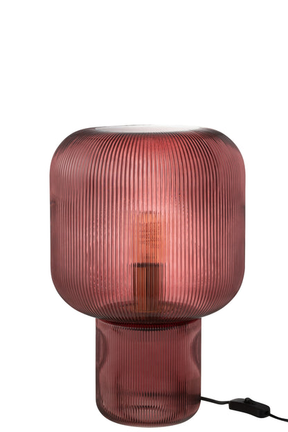 Tafellamp Glas Rood