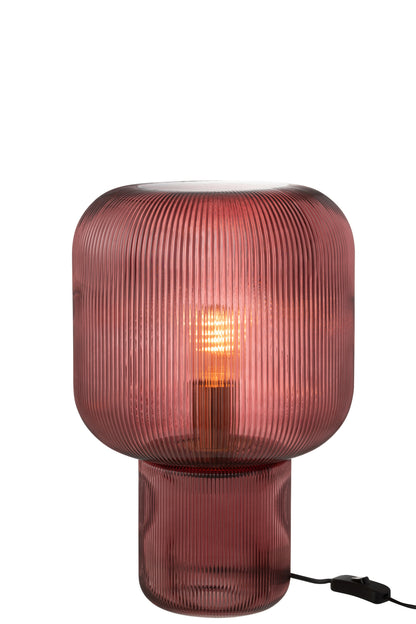 Tafellamp Glas Rood