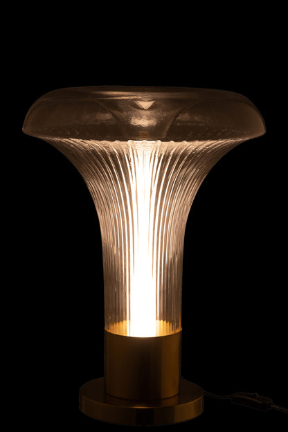 Tafellamp LED Goud Metaal/Glas Transparant