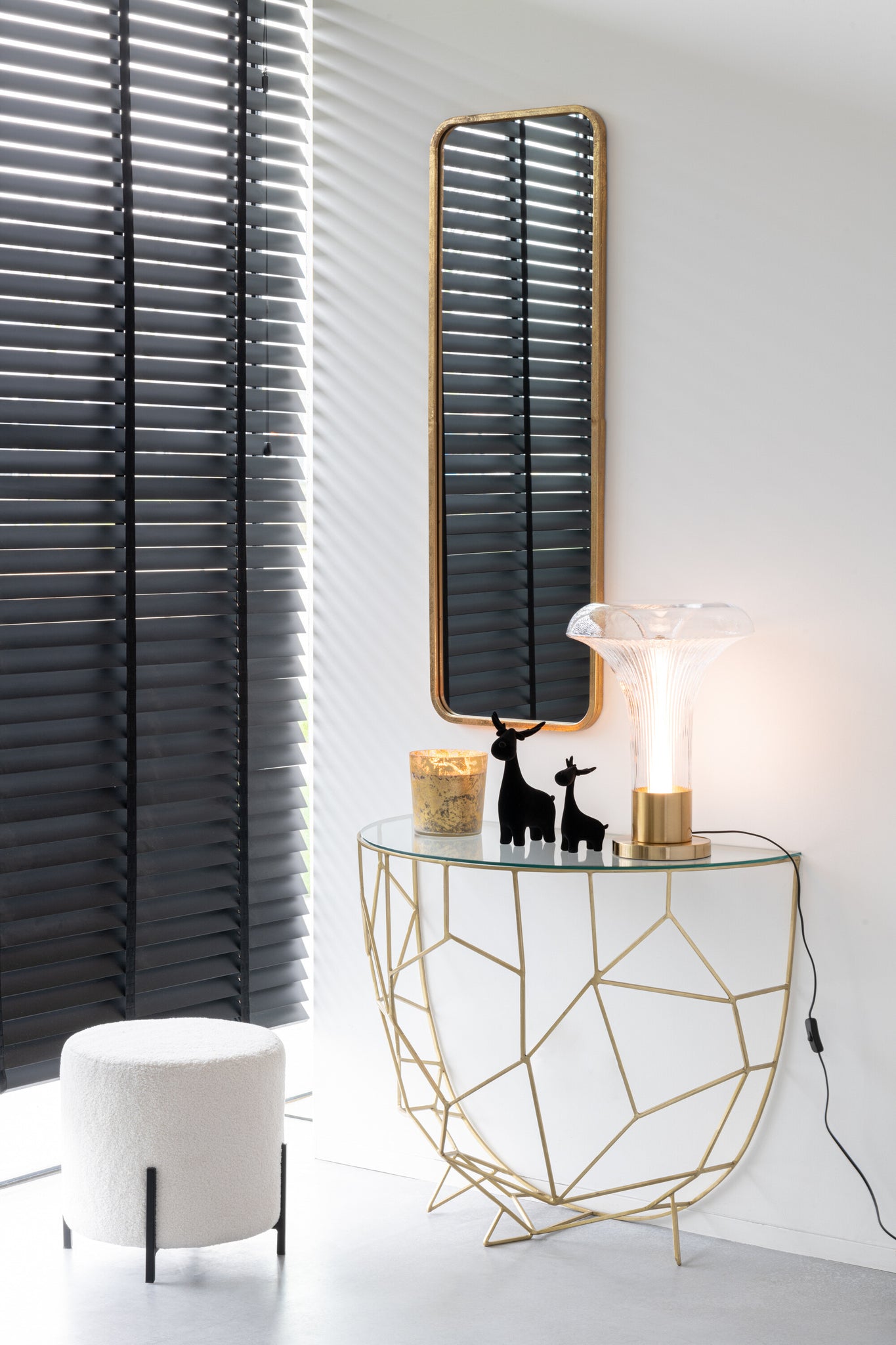 Tafellamp LED Goud Metaal/Glas Transparant