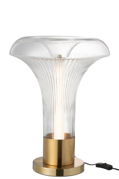 Tafellamp LED Goud Metaal/Glas Transparant