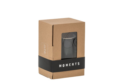 Mok+Schotel+Lepel Momenten Keramiek Zwart