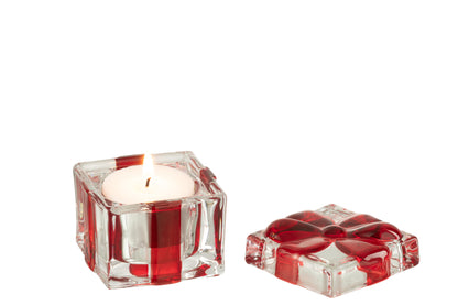 Candy Jar Giftbox Glas Rood Klein
