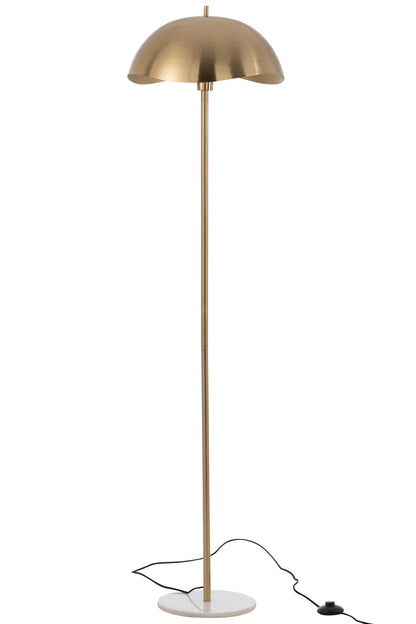 Vloerlamp Metaal/Marmer Goud