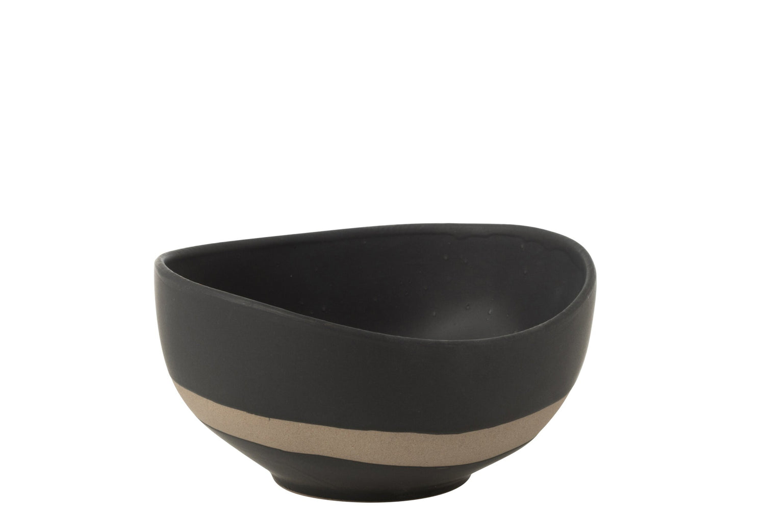 Kom  Keramiek Zwart/Taupe