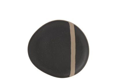 Bord Keramiek Zwart/Taupe Klein