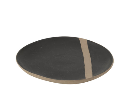 Bord Keramiek Zwart/Taupe Klein