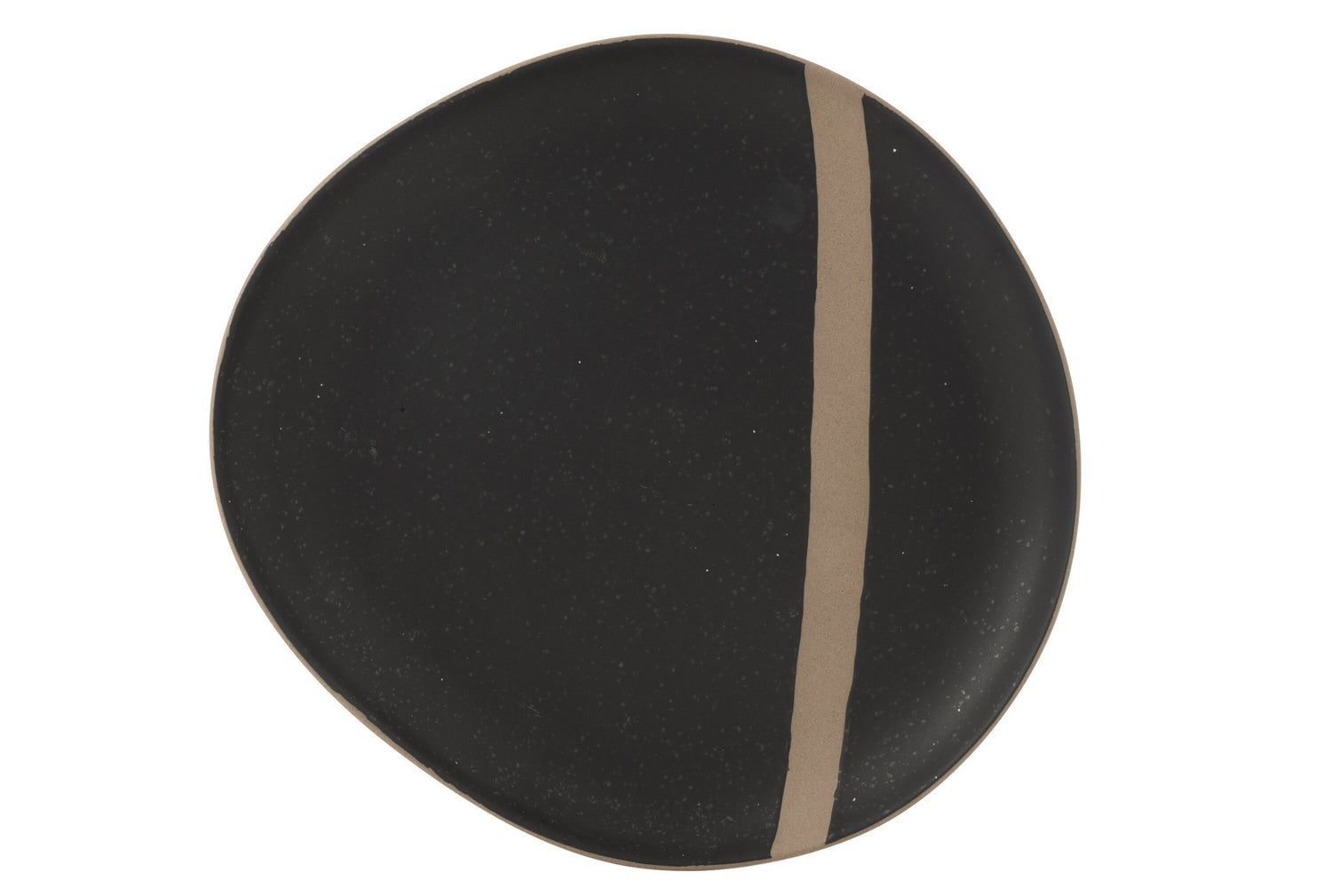Bord Keramiek Zwart/Taupe Groot