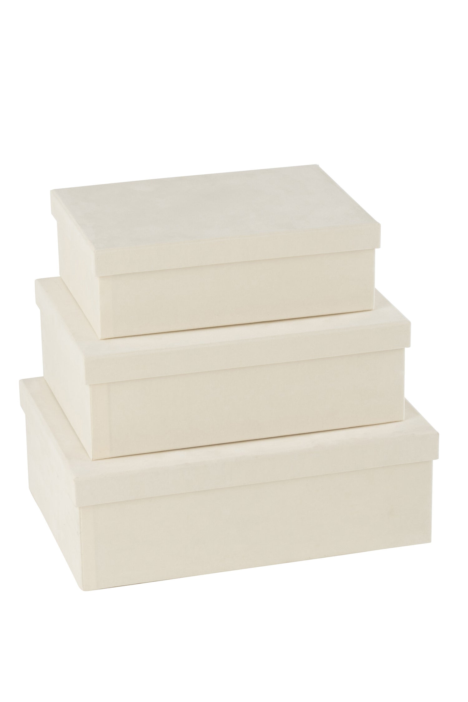 Set van 3 dozen rechthoekig fluweelpapier wit