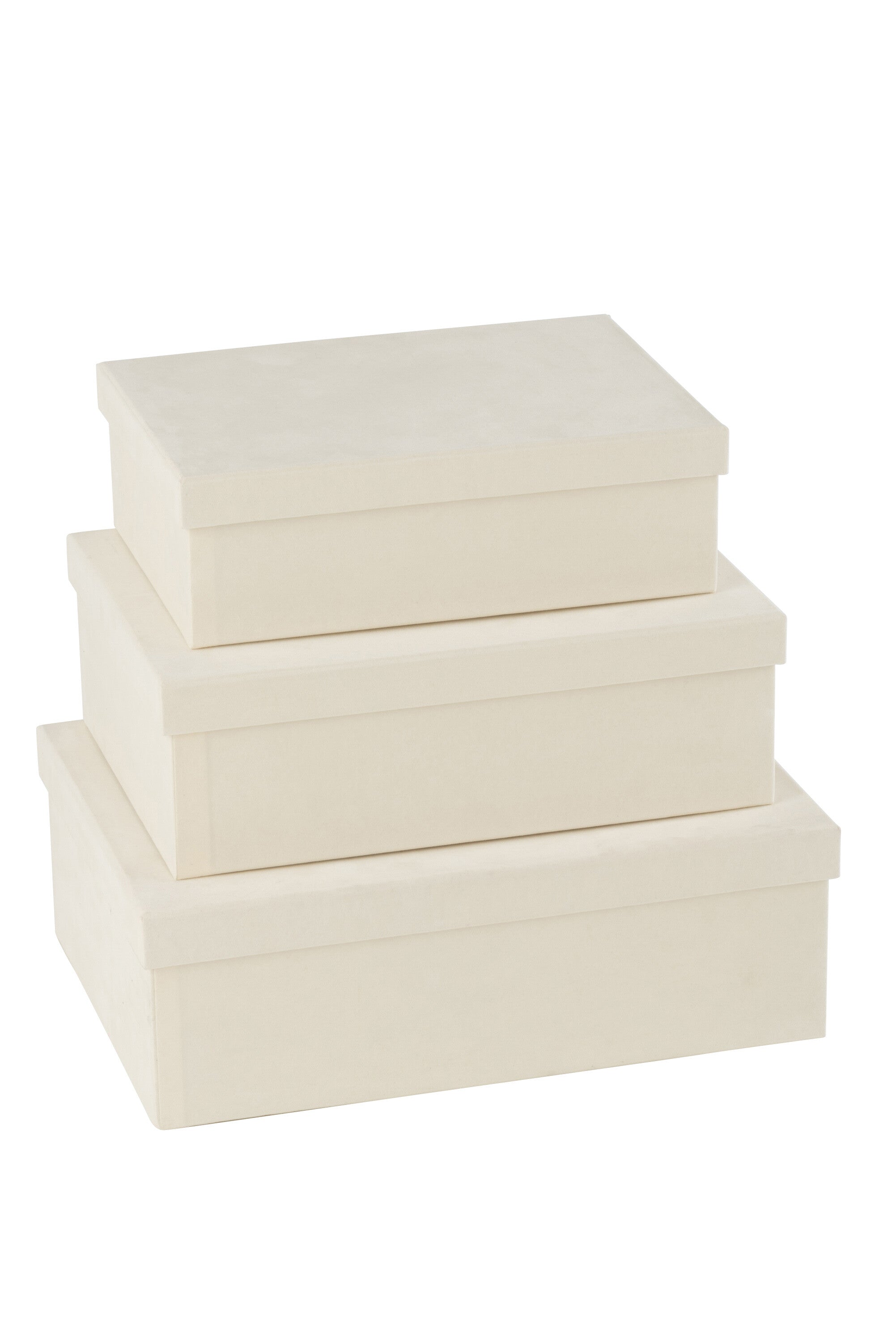 Set van 3 dozen rechthoekig fluweelpapier wit