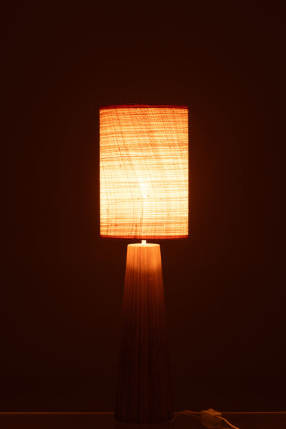 Tafellamp Paraplu Ailanthus Hout Natuurlijk Klein